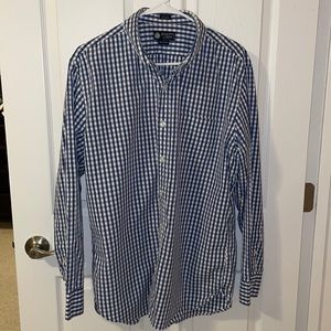 Men’s J.Crew Blue Gingham Long Sleeve Button Down